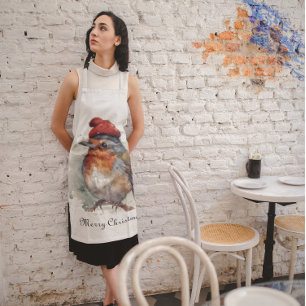 Delantal Navidades Red Robin, personalizable