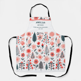 Delantal Navidades Resumen de árboles, Navidades botánicos