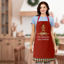 Navidades rojos de Plaid Cookie Baking Crew