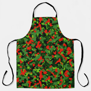 DELANTAL NAVIDADES ROJOS Y VERDES PATRÓN CAMO