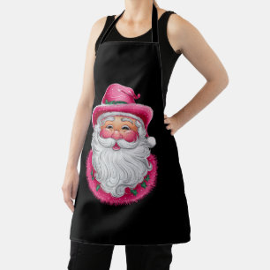 Delantal Navidades Rosa Santa Retro que coinciden con Fiest