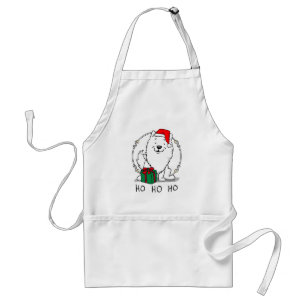 Delantal Navidades Santa American Eskimo Dog HO HO Cute