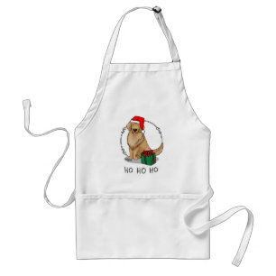 Delantal Navidades Santa Claus Golden Retriever Dog Cute
