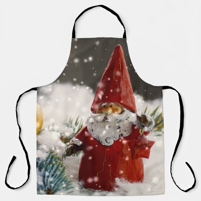 Delantal Navidades Santa en la Nieve (Anverso)