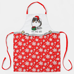 Delantal Navidades Santa Hat Pomeranian (tricolor) Cute