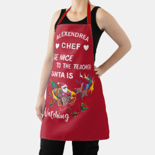Delantal Navidades Santak viendo la diversión de un profeso