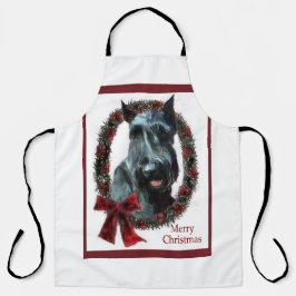 Delantal Navidades Schnauzer gigantes
