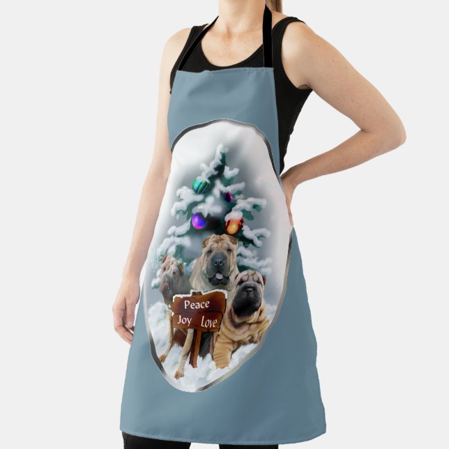 Delantal Navidades Shar-Pei de China (in situ)