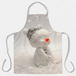 Delantal Navidades Snowman con amor desgarrador