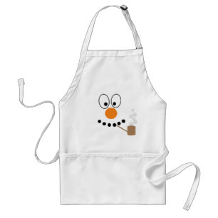 Delantal Navidades Snowman Face Personalizado