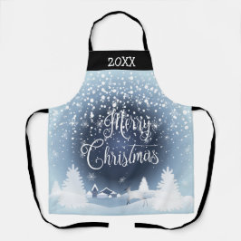 Delantal Navidades Snowy Fantasy Forest 20XX