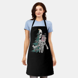 Delantal Navidades Sorta Scary Sorta Merry Funny Skeleton