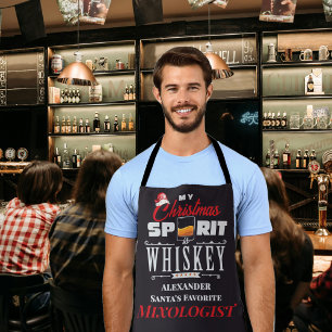 Delantal Navidades Spirit Whiskey Bourbon Mixological Gift