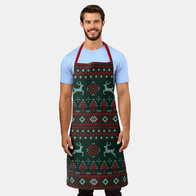 Delantal Navidades Suéter suéter costillado Gracioso (Gastado)