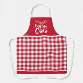 Delantal Navidades Tapados De Búfalo Rojo Y Blanco Crew Ap