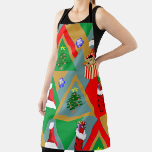 Delantal Navidades Triángulos más Navidades Apron