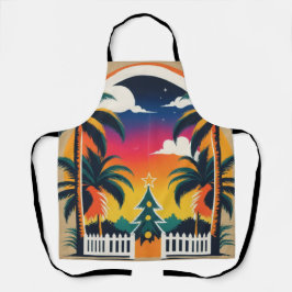 Delantal Navidades tropicales