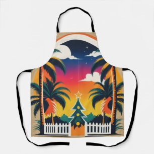 Delantal Navidades tropicales