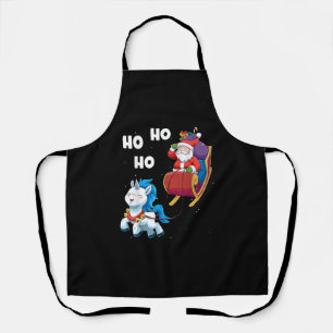 Delantal Navidades unicornio navidad mágica navidad Santa C
