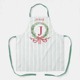 Delantal Navidades Usaron Monograma Con Nombre