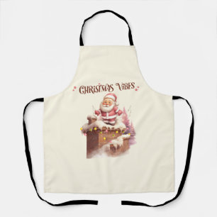 Delantal Navidades Vibes Pink Santa