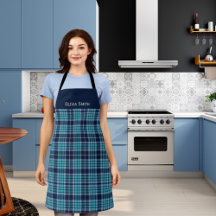 Navy Blue Scottish Tartan Pattern