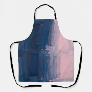 Delantal Navy Blush Pinceladas Abstractas