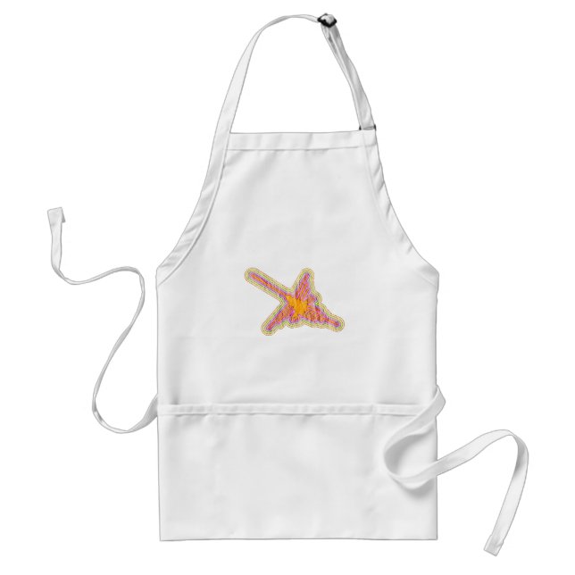 Delantal Nazca Lines Hummingbird Con Efecto De Papel Arruga (Frente)