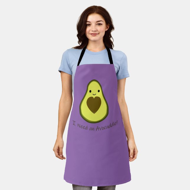 Delantal Necesito un aguacate de Avocuddle Cute Kawaii (Gastado)