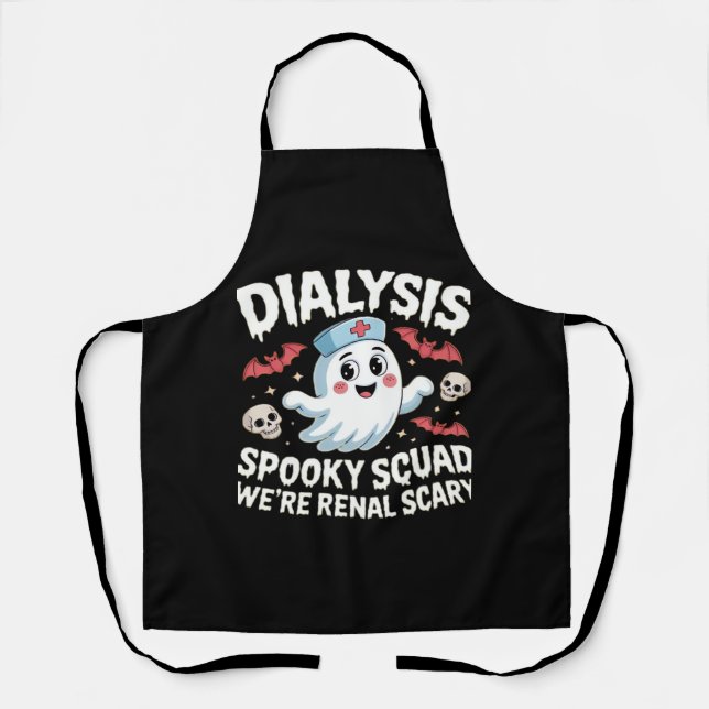 Delantal Nefrología de Halloween Renal Squad de Diálisis N (Anverso)