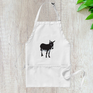 Delantal Negrita Donkey Silhouette Farm Animal