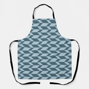 Delantal Negrita Dos Tono Flecha Chevron Tono Azul Tono
