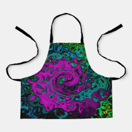 Delantal Negrita Magenta Resumen Groovy Bañera de arte líqu