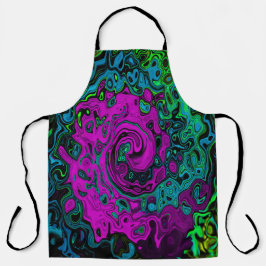 Delantal Negrita Magenta Resumen Groovy Bañera de arte líqu