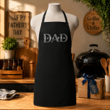 Delantal negro Elegant DAD Love You