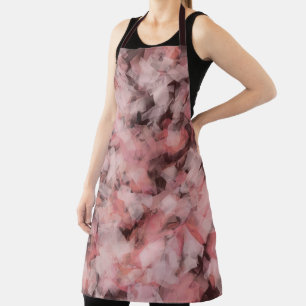 Delantal Negro Gris Rosa Blanco Abstracto Geométrico Modern