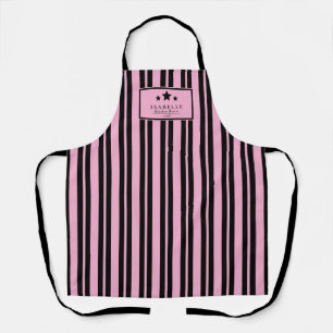 Delantal Negro y Rosa Estrellas Maestro de Cocina