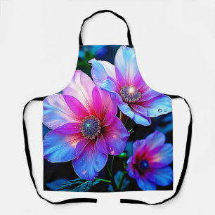 Delantal Neon Bloom Flower Magic Glow Design