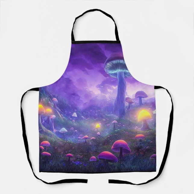 Delantal Neon Fantasy Mushroom Apron (Anverso)