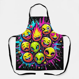 Delantal Neon Funky Emoji Mix