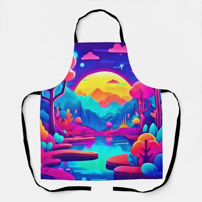 Delantal Neon Jungle Dream Art (Anverso)