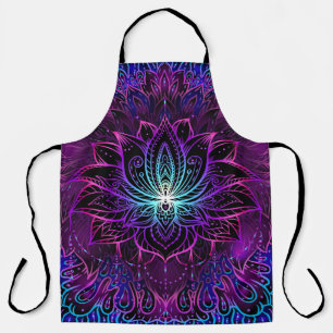 Delantal Neon Lotus Flower Boho Print
