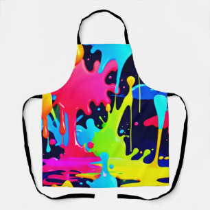 Delantal Neon Paint Splash Dris Chaos