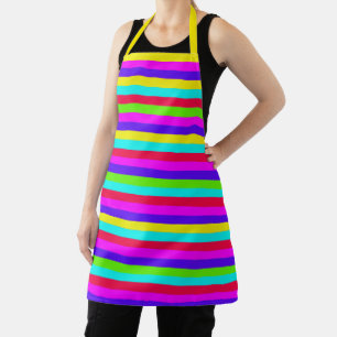 Delantal Neon Rainbow Stripe