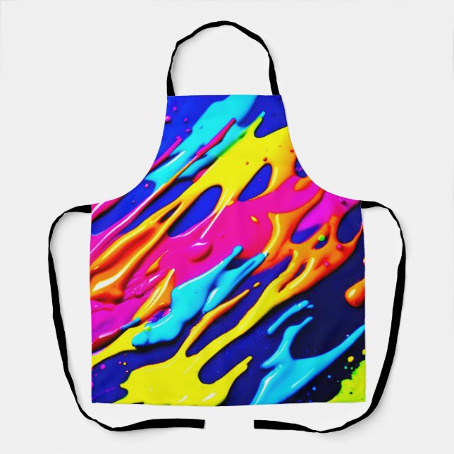 Delantal Neon Splatter Design (Anverso)