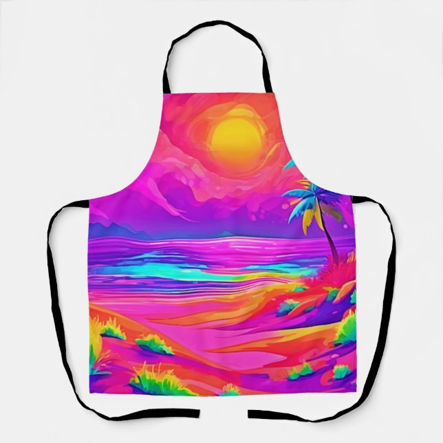 Delantal Neon Sun & Beach Bliss (Anverso)
