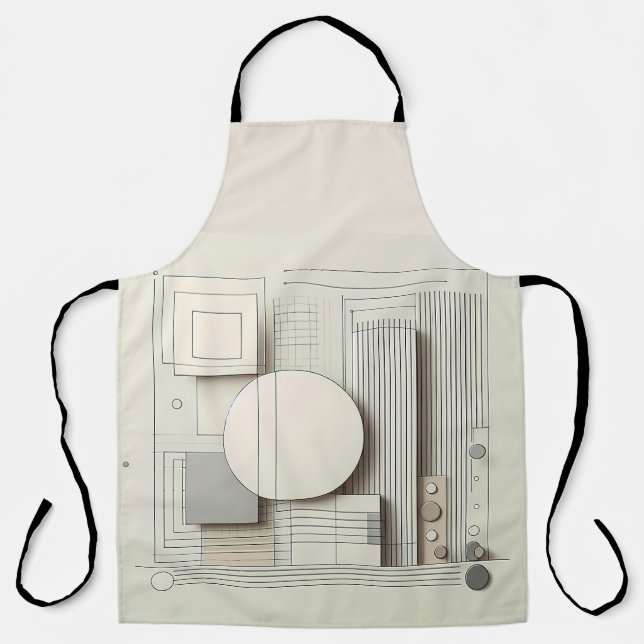 Delantal Neutral Circle Grid  (Anverso)