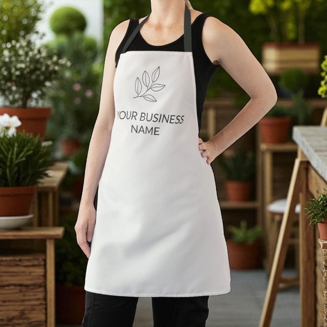 Delantal Neutral Minimalist Small Business Botanical (Subido por el creador)