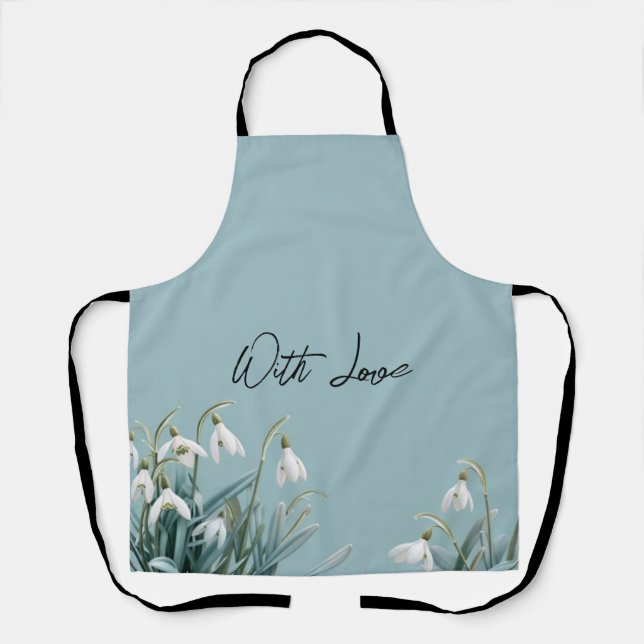 Delantal Nevada Primavera de la Flor de Enero (Anverso)