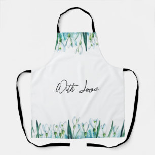 Delantal Nevada Primavera de la Flor de Enero